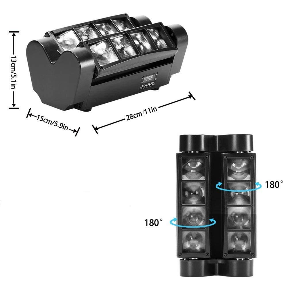 Spider Moving Head Light 8x10w LEDs Beam DJ Lights (7538978029806)